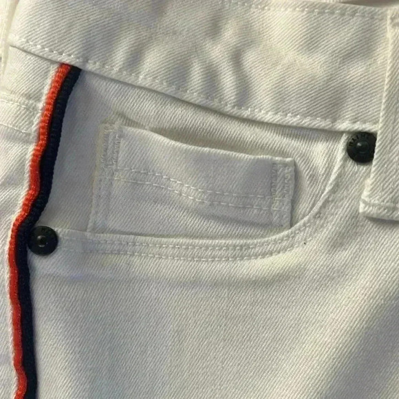 Parker Smith White Jeans with navy/orange trim. 28 skinny perfect condition. - Picture 14 of 15